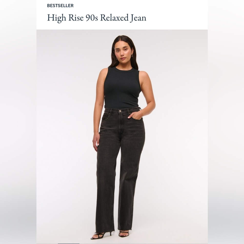 Abercrombie & Fitch Black High Rise 90s Relaxed Jeans